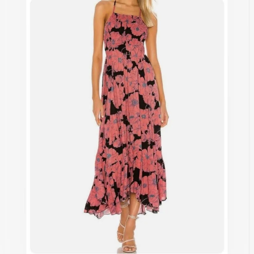 Free People Heatwave Printed Maxi Slip Dress M